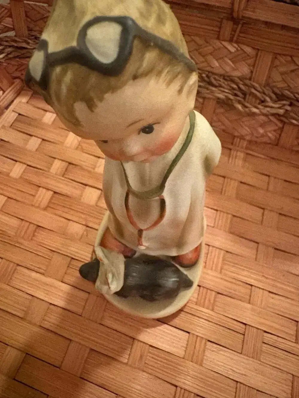 Vintage Napco Little Vet Boy with Dog Ceramic Figurine AH1B